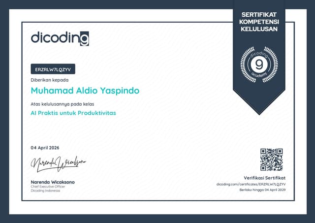 Dicoding - AI Untuk Produktifitas